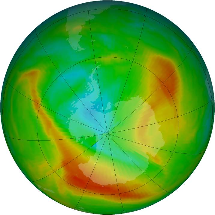 Antarctic ozone map for 17 November 1981
